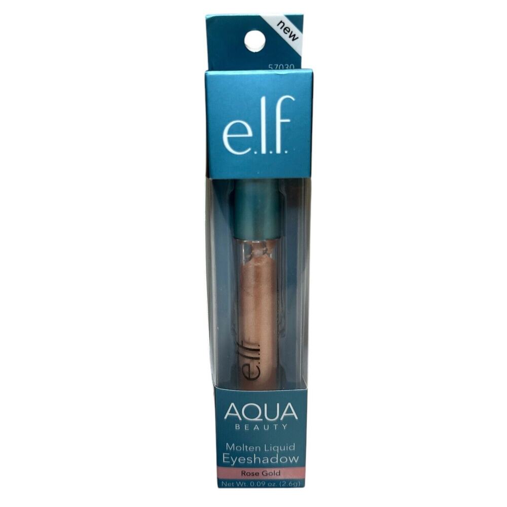elf Aqua Beauty Molten Liquid Eyeshadow in Rose Gold Full‎ Size .09 oz